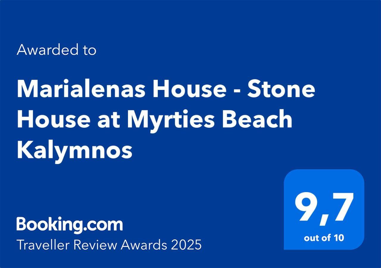 Marialenas House - Stone House At Myrties Beach Kalymnos ภายนอก รูปภาพ